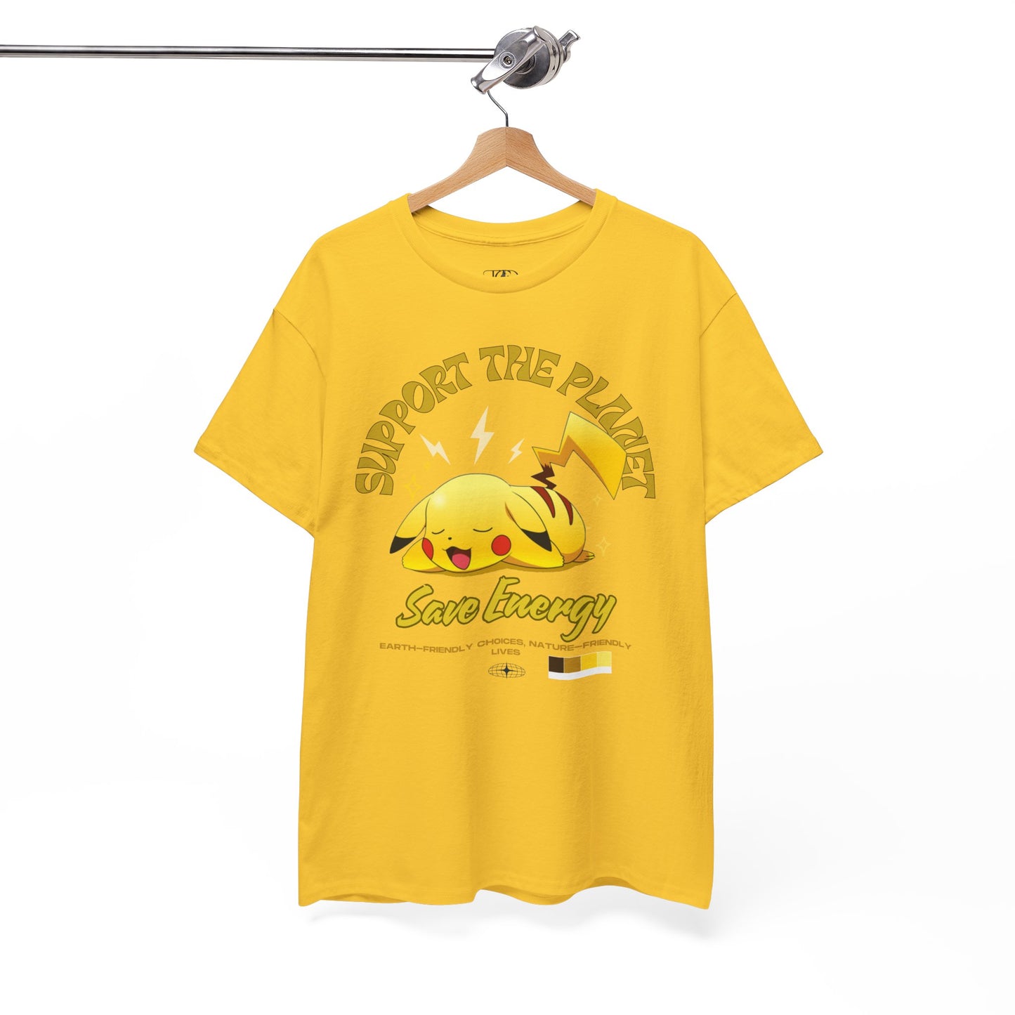 SUPPORT THE PLANET - SAVE ENERGY - Unisex Heavy Cotton Tee