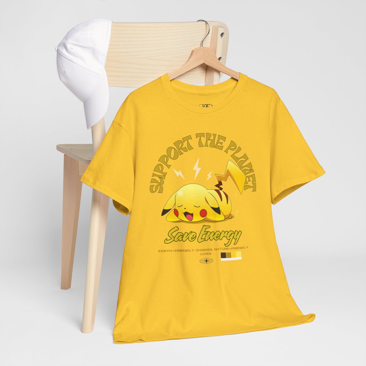 SUPPORT THE PLANET - SAVE ENERGY - Unisex Heavy Cotton Tee