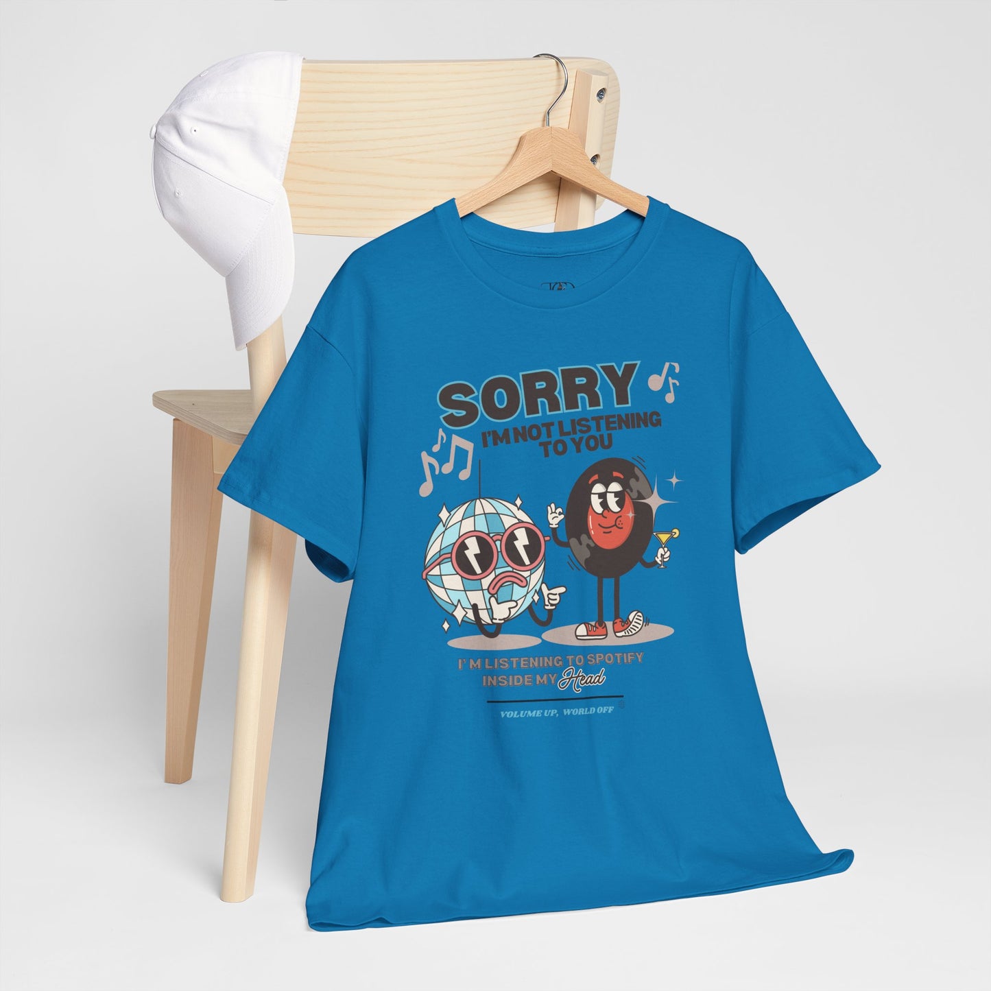 VOLUME UP, WORLD OFF - Unisex Heavy Cotton Tee