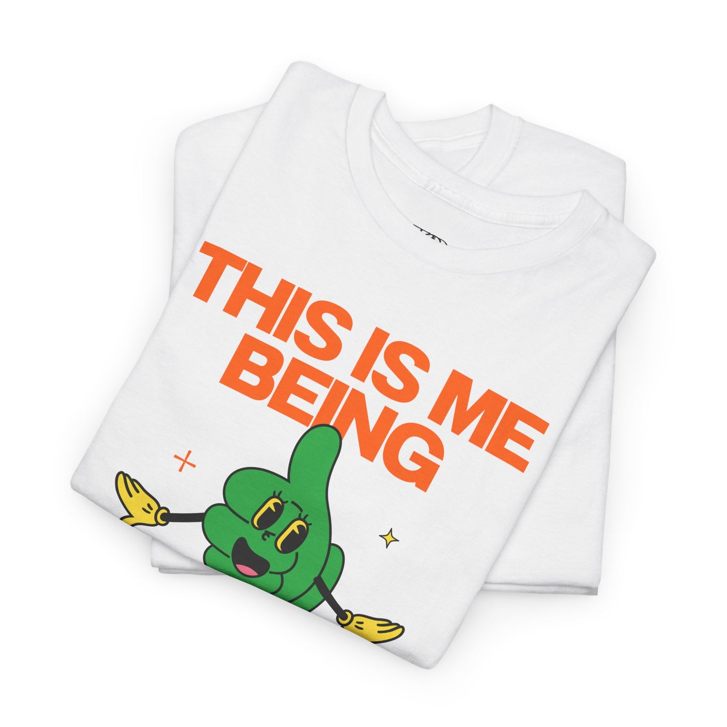 THIS IS ME BEING POSITIVE - Unisex Heavy Cotton Tee