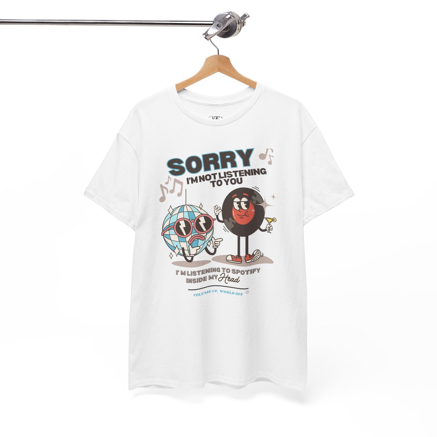 VOLUME UP, WORLD OFF - Unisex Heavy Cotton Tee