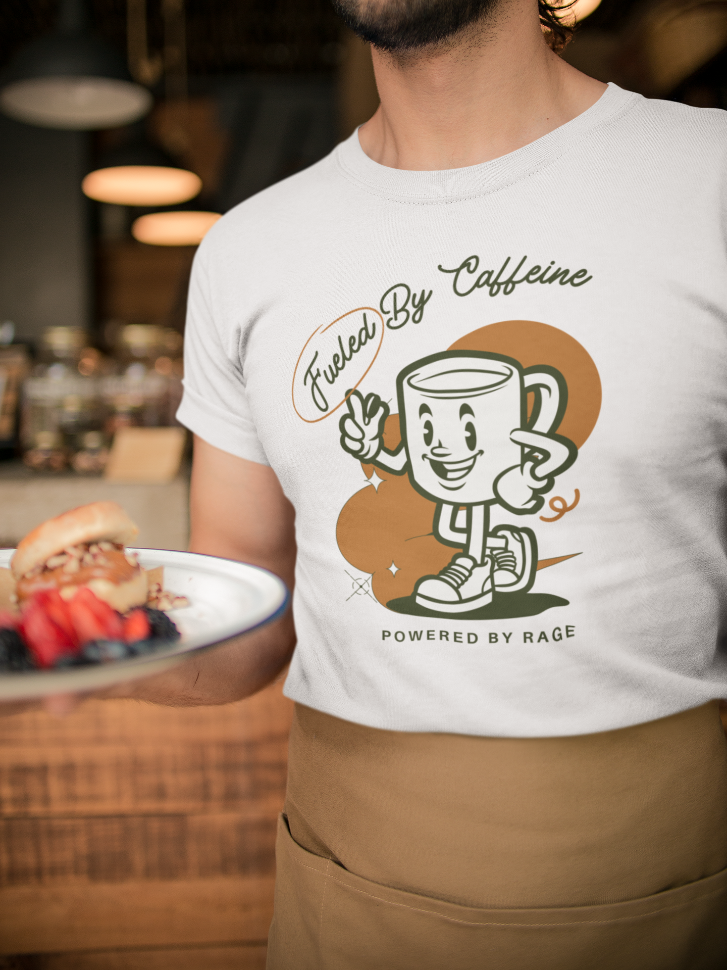 CAFFEINE AND RAGE - Unisex Heavy Cotton Tee
