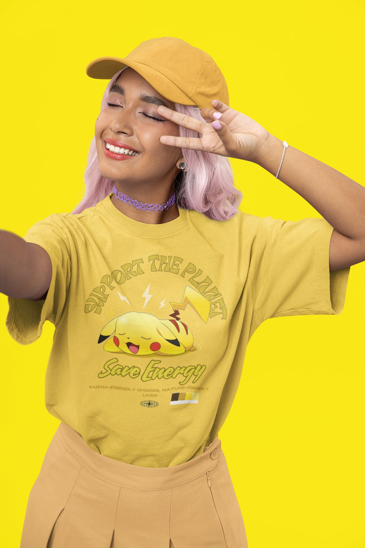 SUPPORT THE PLANET - SAVE ENERGY - Unisex Heavy Cotton Tee