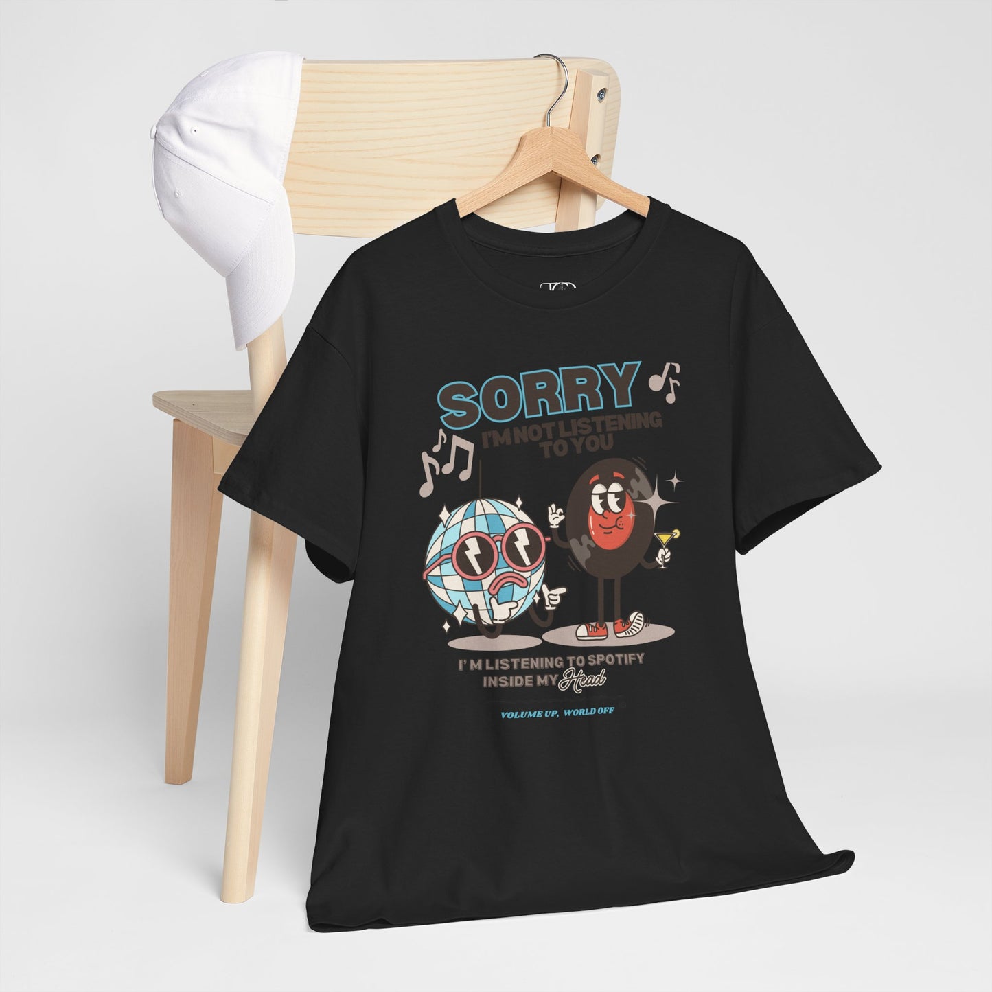 VOLUME UP, WORLD OFF - Unisex Heavy Cotton Tee