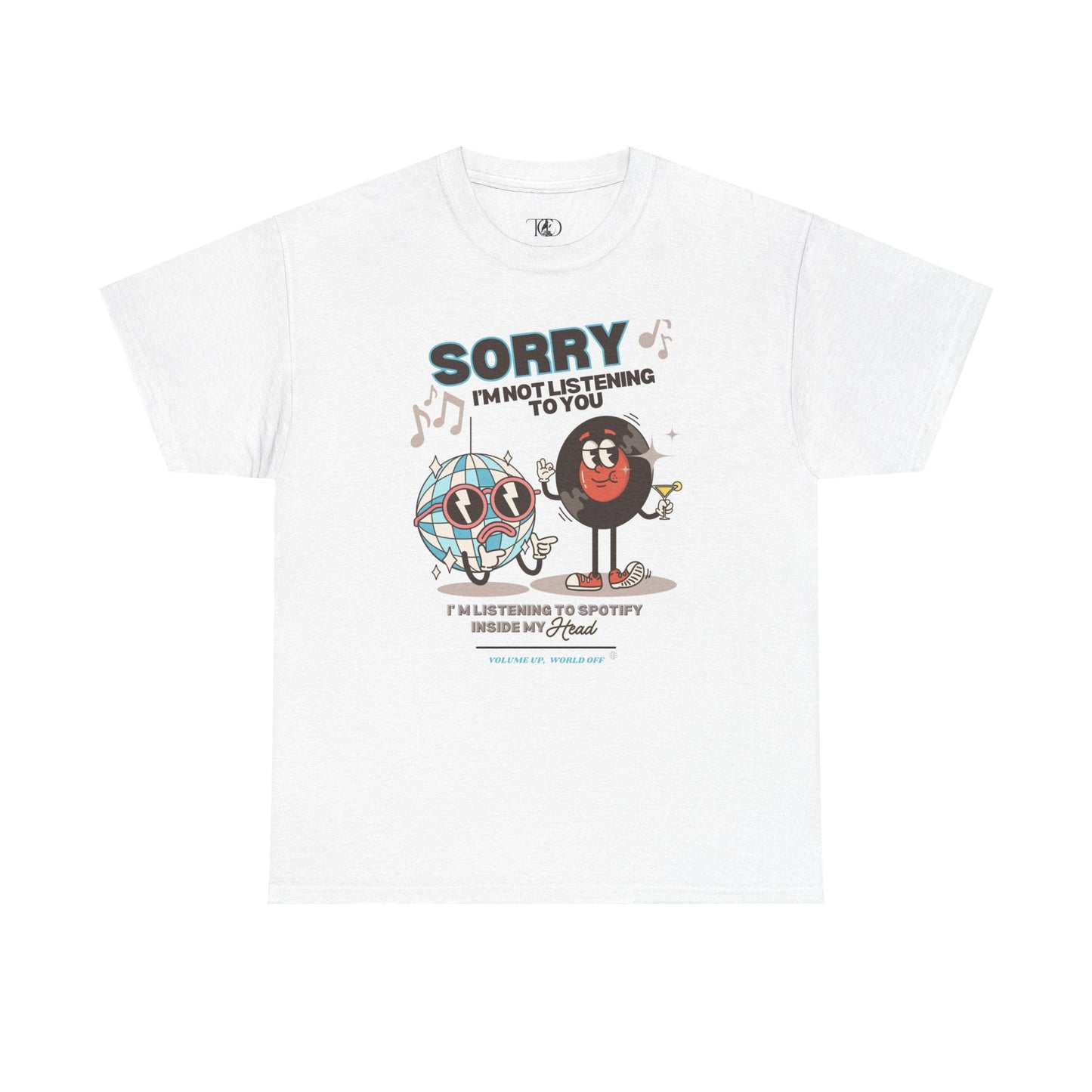 VOLUME UP, WORLD OFF - Unisex Heavy Cotton Tee