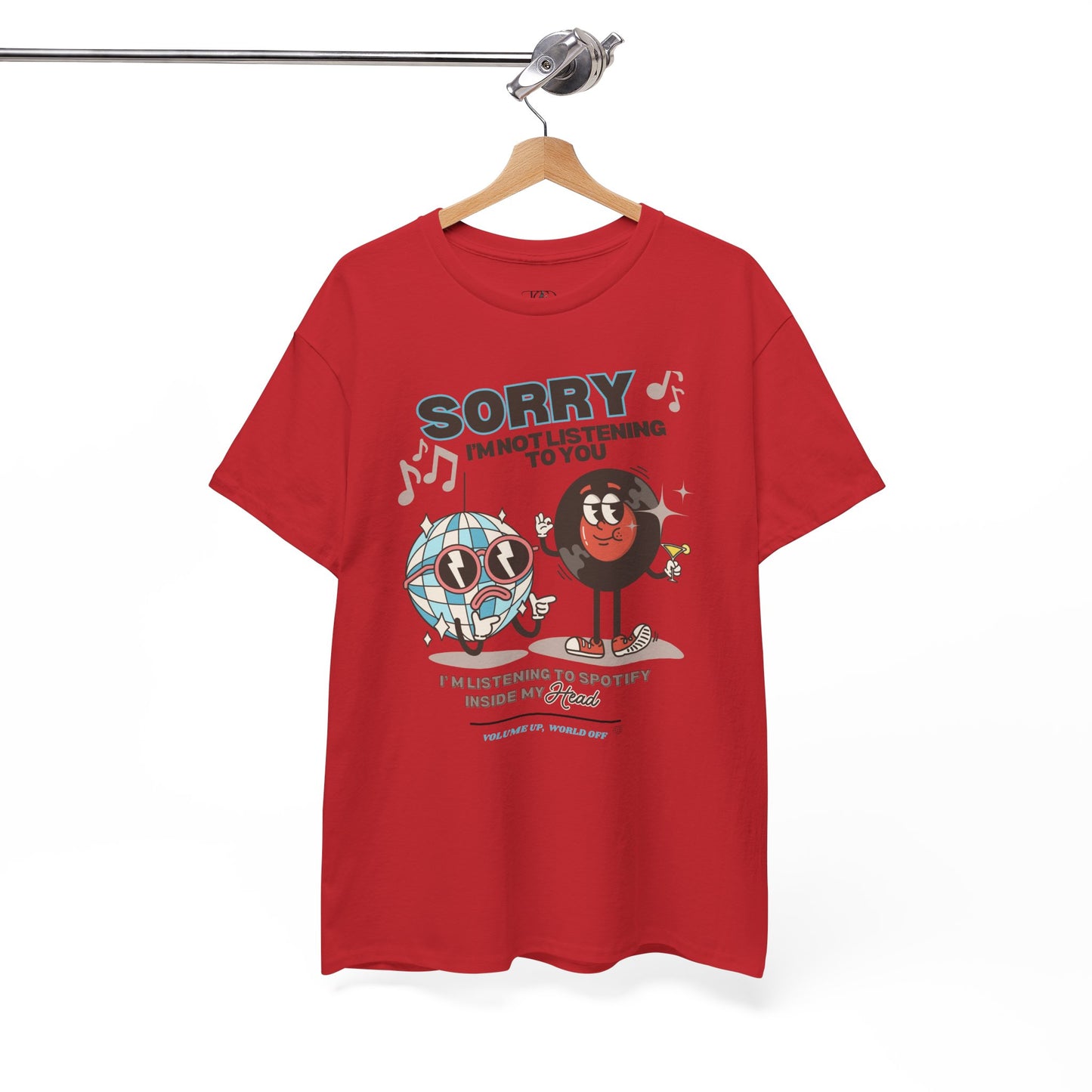 VOLUME UP, WORLD OFF - Unisex Heavy Cotton Tee