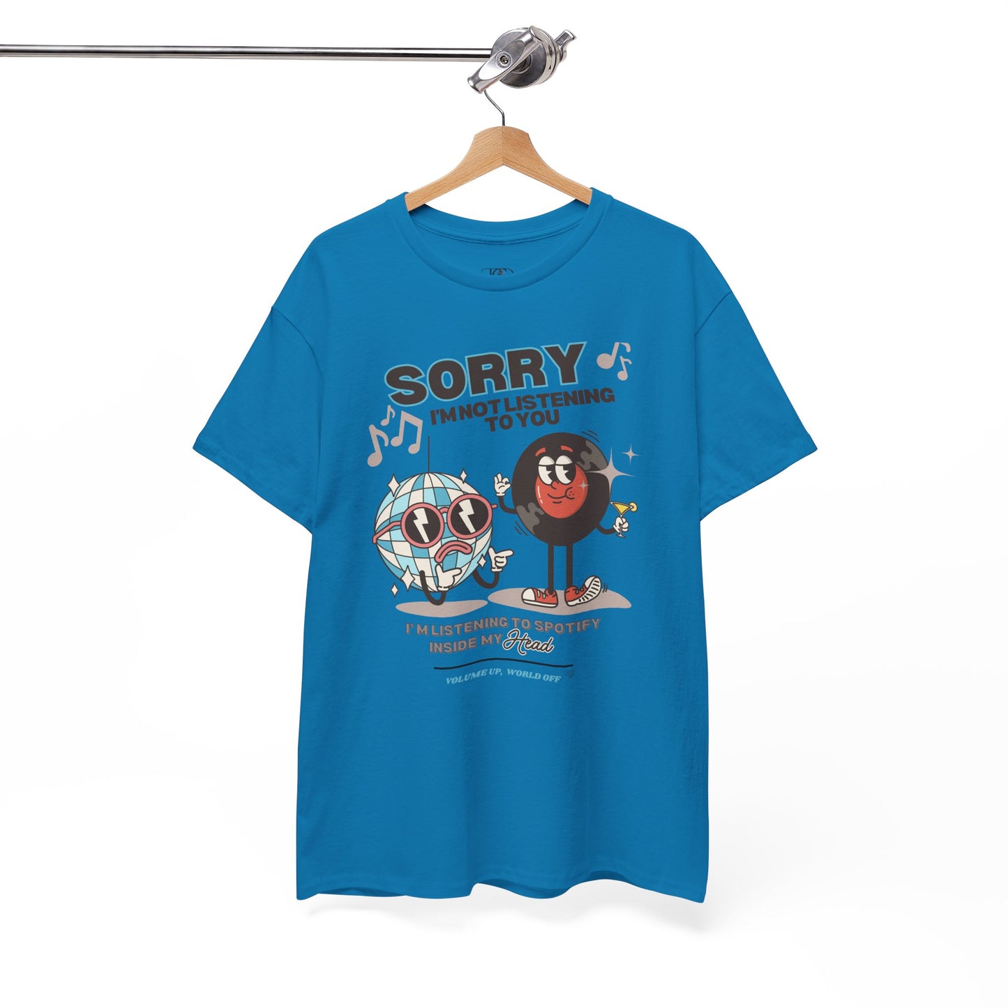 VOLUME UP, WORLD OFF - Unisex Heavy Cotton Tee