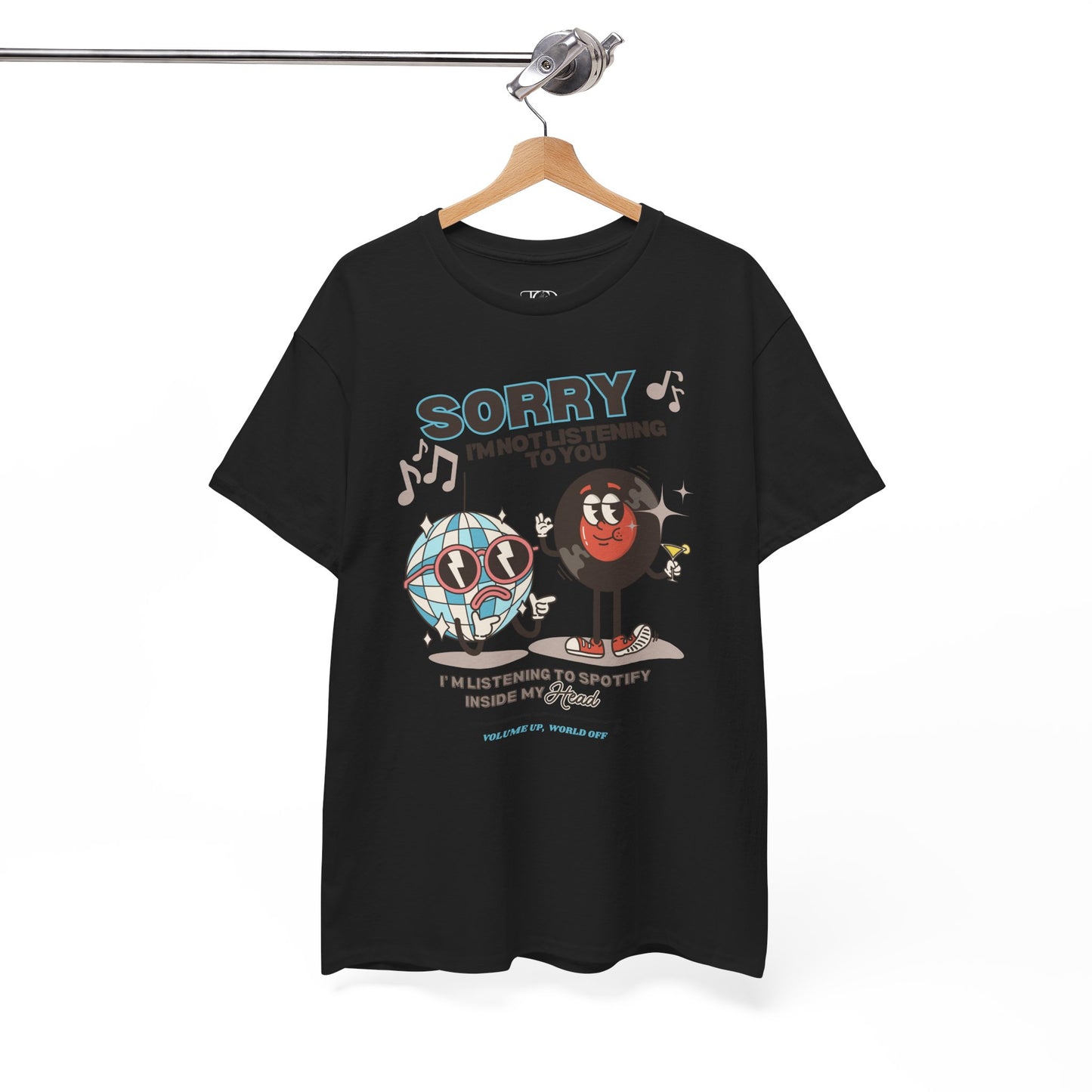 VOLUME UP, WORLD OFF - Unisex Heavy Cotton Tee