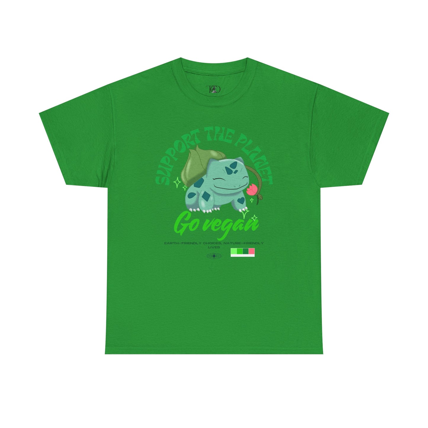 SUPPORT THE PLANET - GO VEGAN - Unisex Heavy Cotton Tee