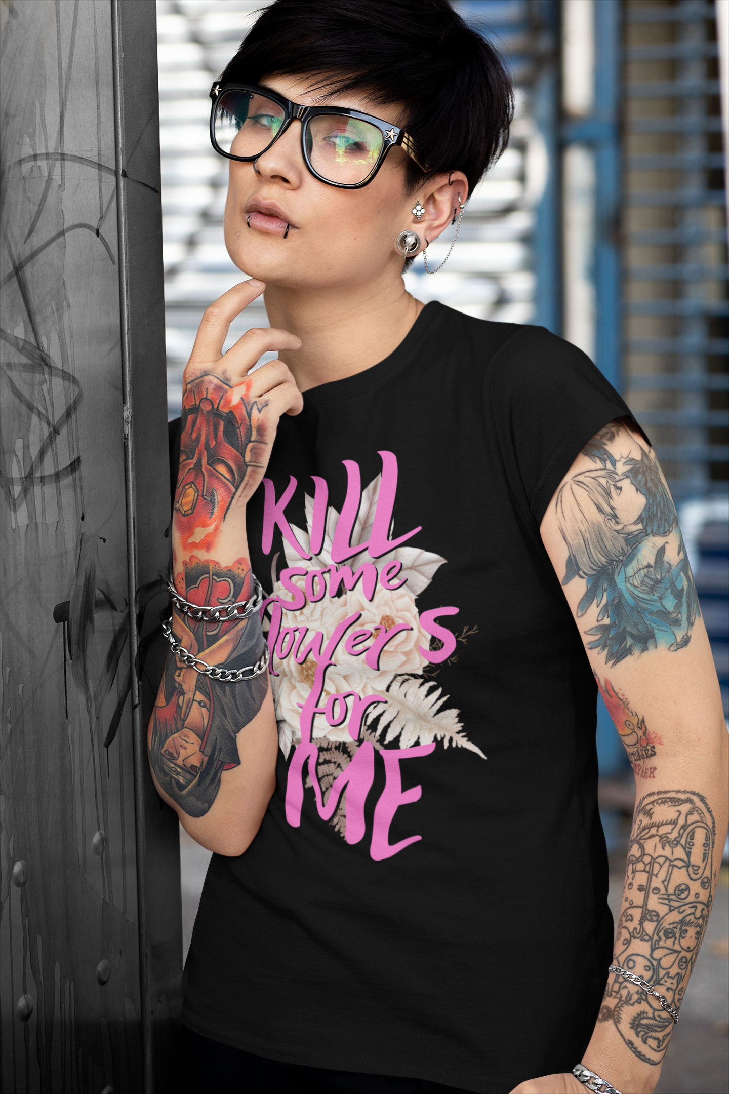 Kill some flowers for me - Unisex Heavy Cotton Tee