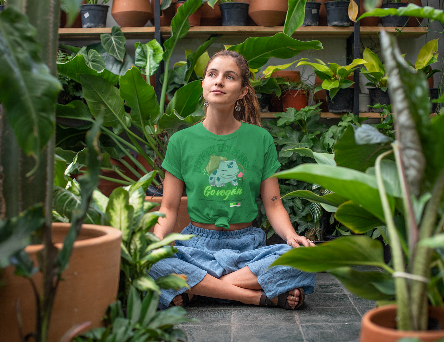 SUPPORT THE PLANET - GO VEGAN - Unisex Heavy Cotton Tee