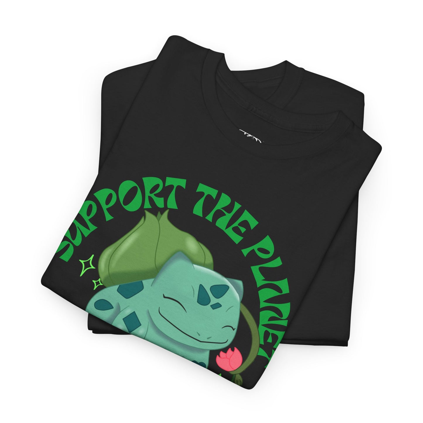 SUPPORT THE PLANET - GO VEGAN - Unisex Heavy Cotton Tee