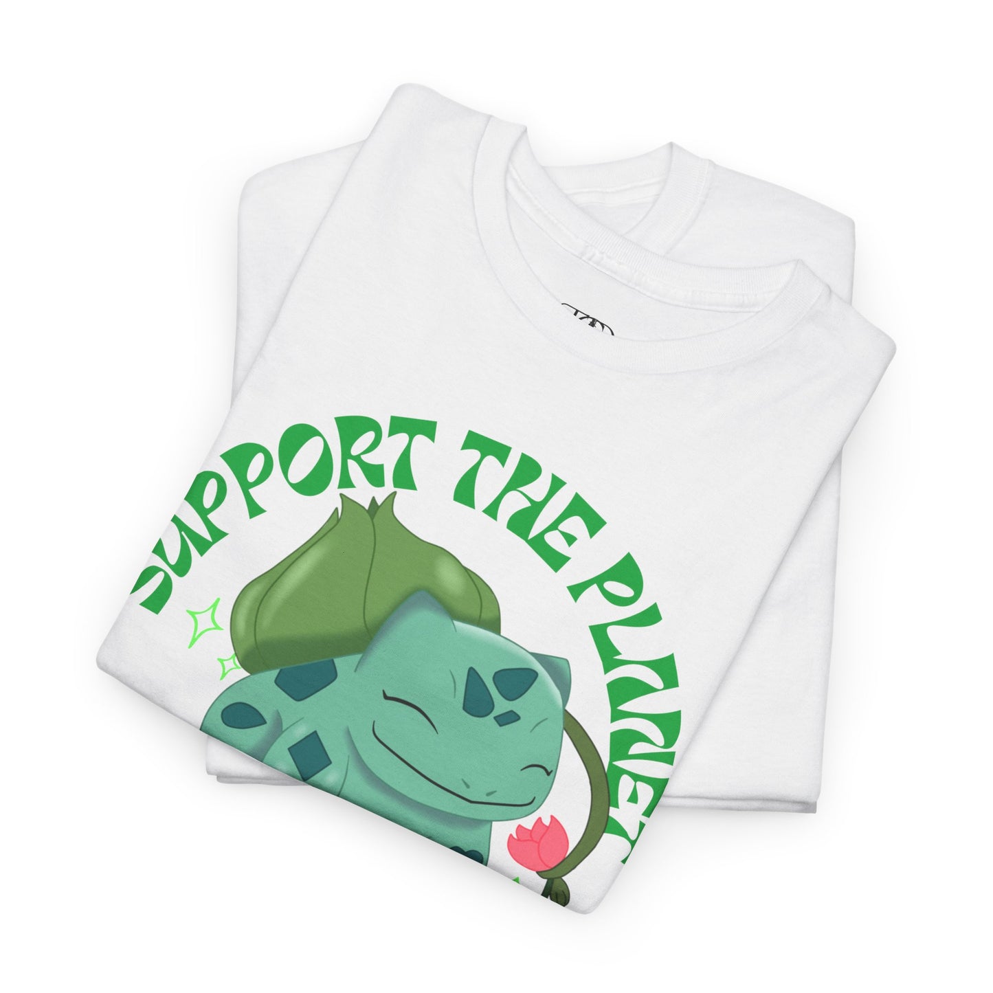 SUPPORT THE PLANET - GO VEGAN - Unisex Heavy Cotton Tee